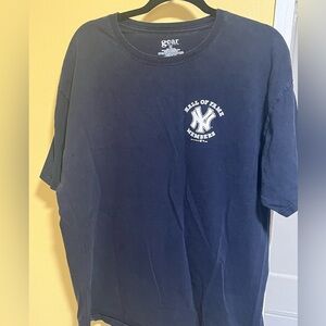 RARE Authentic NY NEW YORK YANKEES HALL OF FAME MEMBERS Blue SHIRT XL